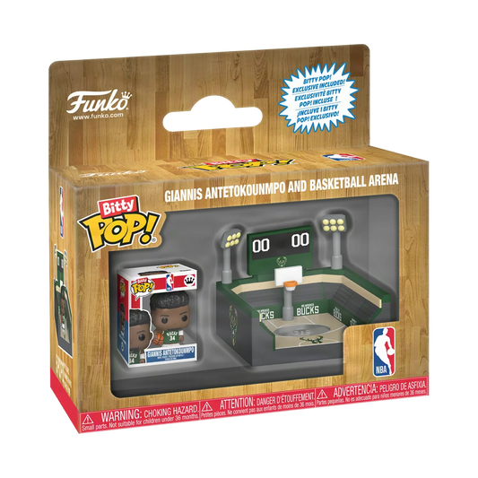 Funko Bitty Pop! Town: Arena – Bucks con Giannis Antetokounmpo