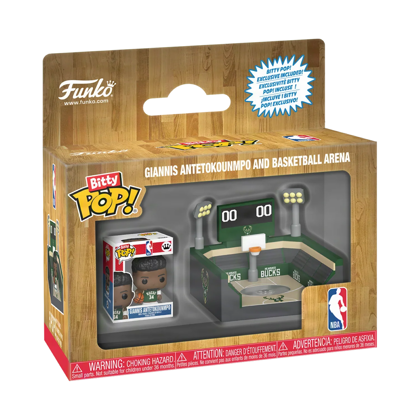 Funko Bitty Pop! Town: Arena – Bucks con Giannis Antetokounmpo