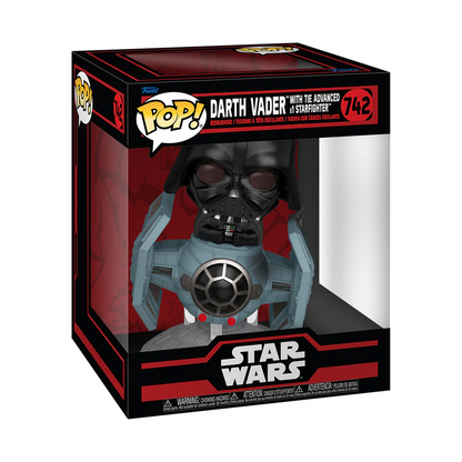 Funko Pop! Rides Deluxe: Star Wars – The Dark Side – TIE Fighter Avanzado con Darth Vader #742