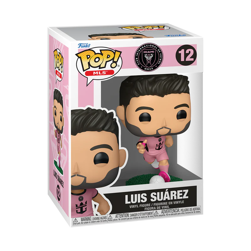 Funko Pop! Football: MLS – Inter Miami CF – Luis Suárez (Uniforme Rosa) #12